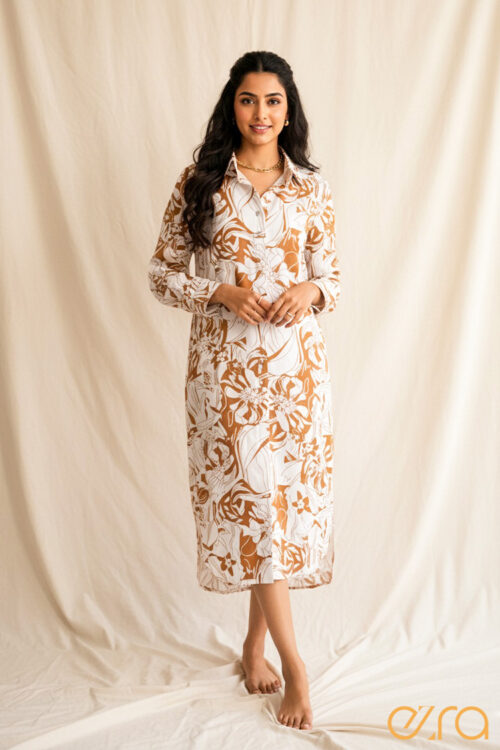 Abstract printed dress