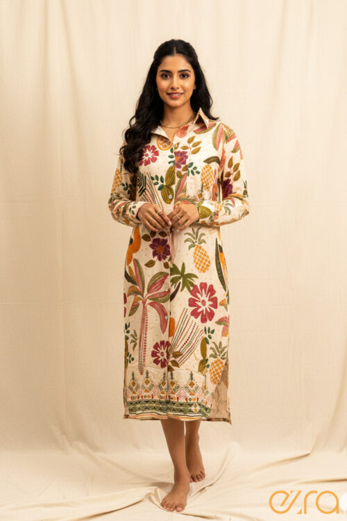 Button down long dress