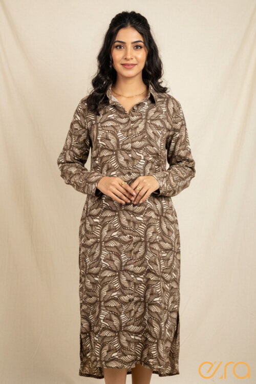 Vintage printed long top