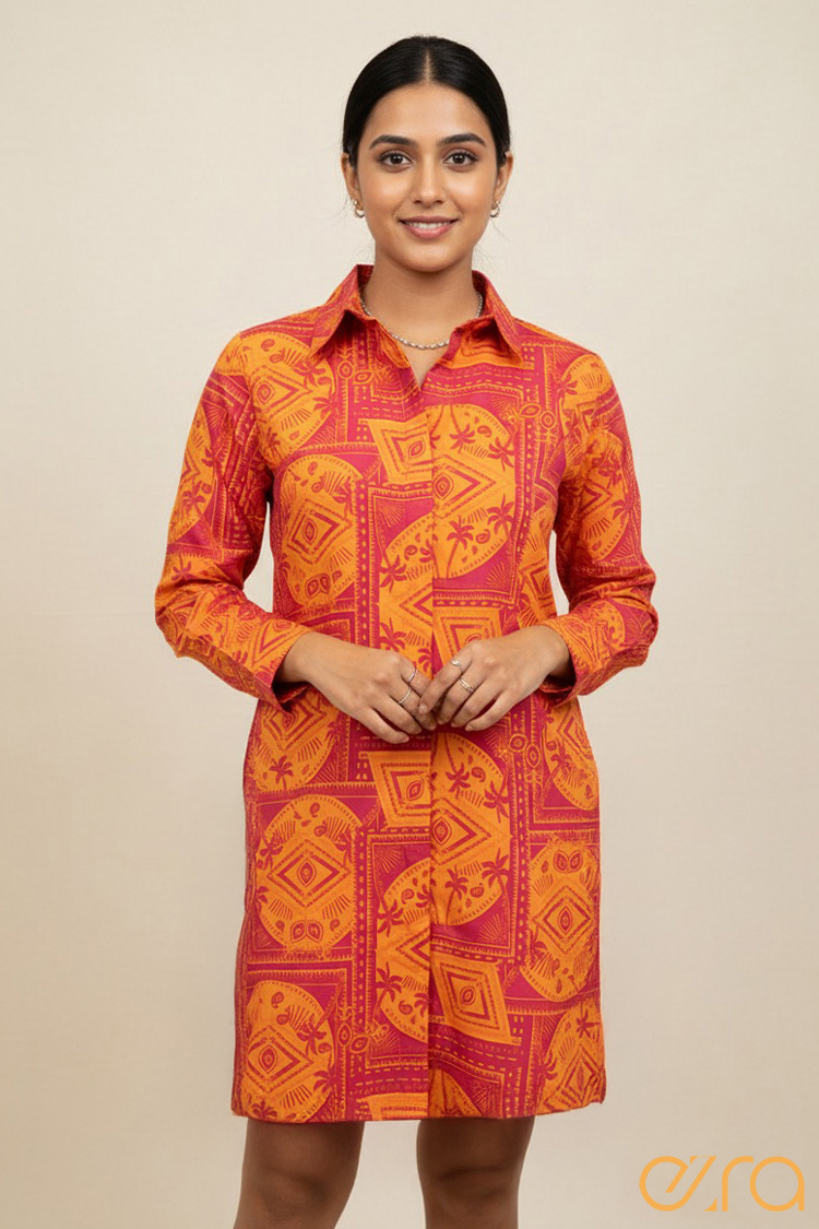 Cotton printed shirt top