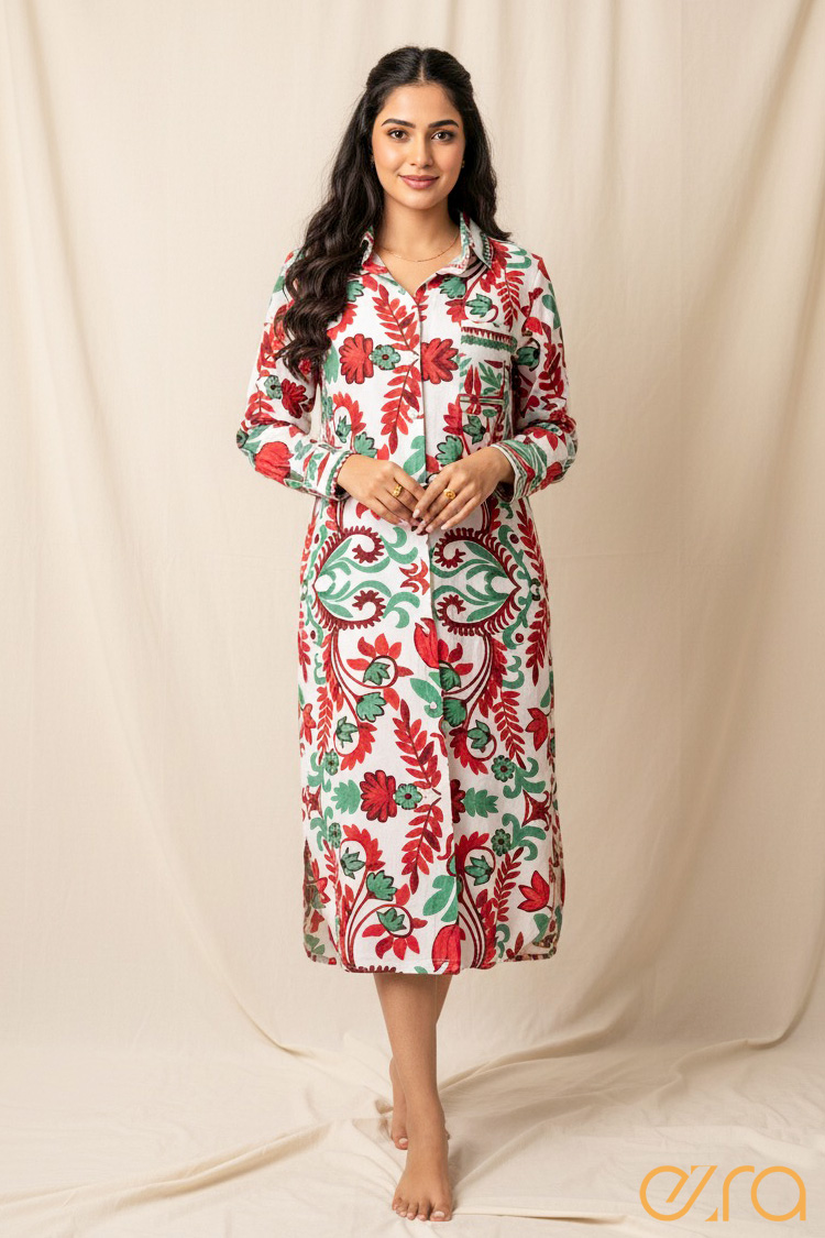 Watercolor-printed-dress